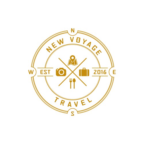 Logo design for NEW VOYAGE TRAVEL