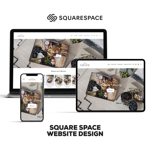 Square Space Design for Gold & Graze
