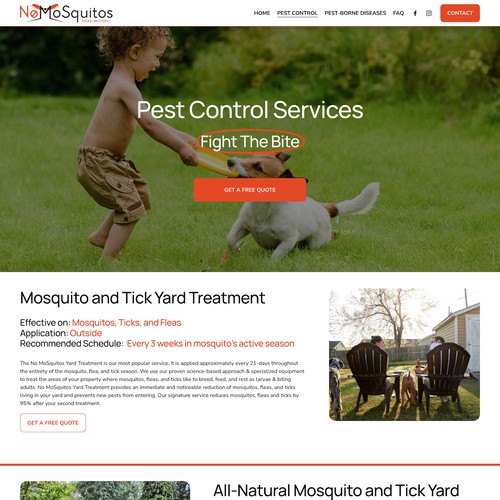 NoMoSquitos Design Customizations and SEO