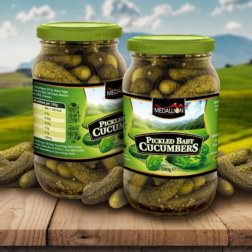 Label design for Australian Cucumbers.