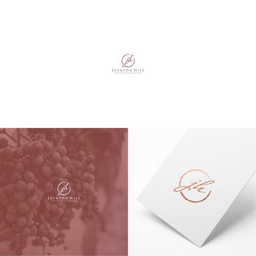 Simple initials Logo for Wineyard