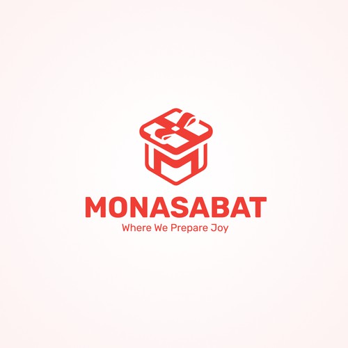 "MONASABAT" The logo for the application that helps in organizing various events, such as: birthdays - weddings - anniversaries - baby showers  - graduations.
