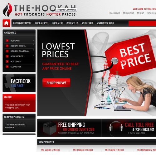 Website Banner Design for The Hookah