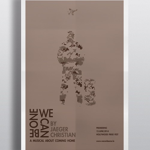 Design a modernist poster for a new musical "We Can Be One"