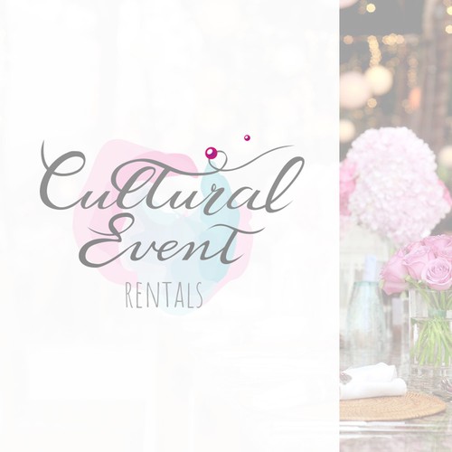 Pink and mint concept for a event rental company.