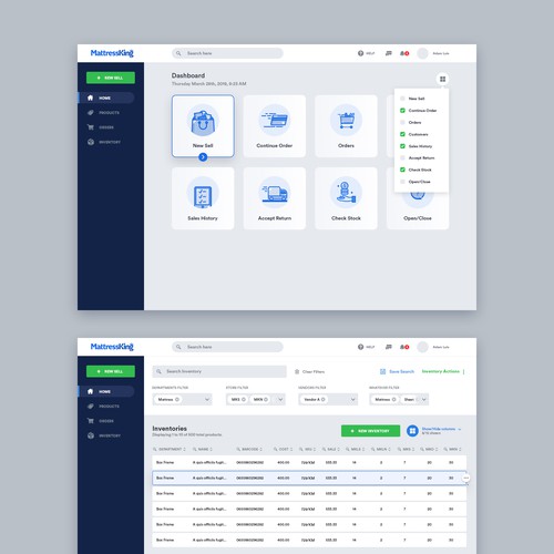 Retail dashboard 