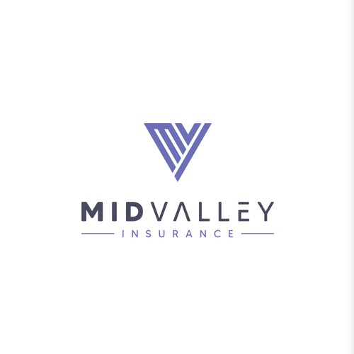 Creative Geometric Logo For Mid Valley Insurance