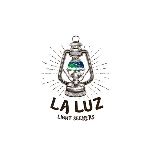 Vintage logo concept for La Luz