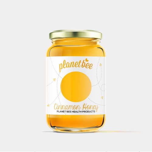 Cute, homey design for honey label.