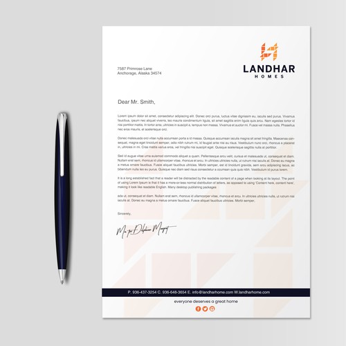 Simple & Clean Letterhead design