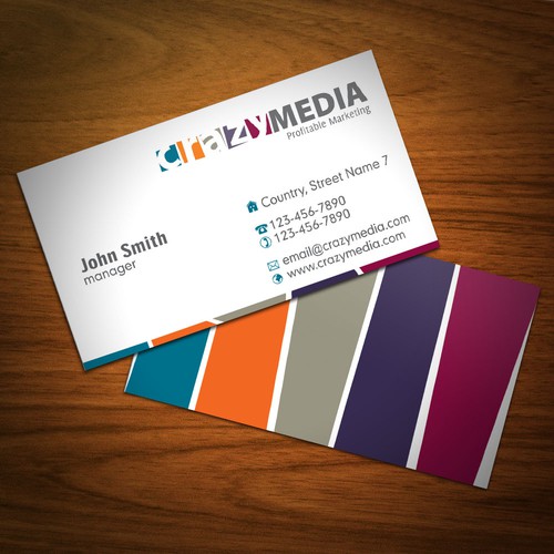 Business card for Crazy Media