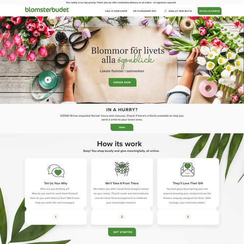 Flower network web design