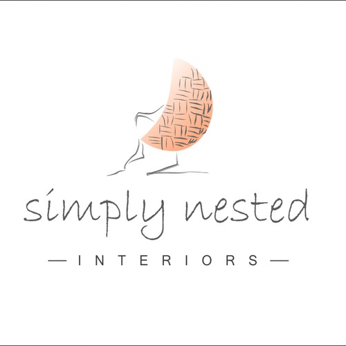 Create a sophisticated logo for Simply Nested, an interior design blog and consulting service