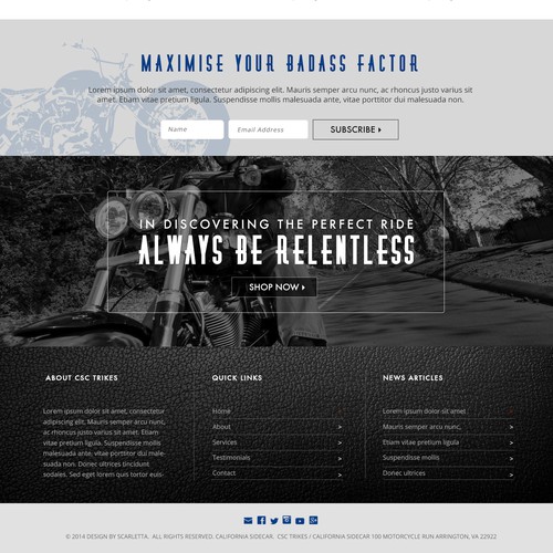 Website Redesign for California Side Car