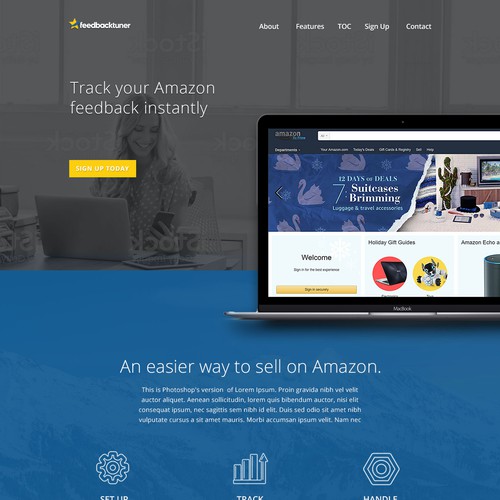 Landing page for SAAS company