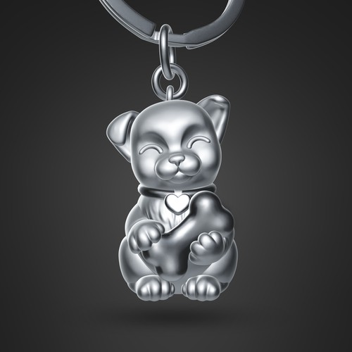 Dog Puppy 3D keychain