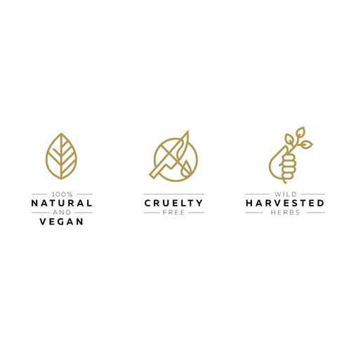 Icons for natural cosmetics brand