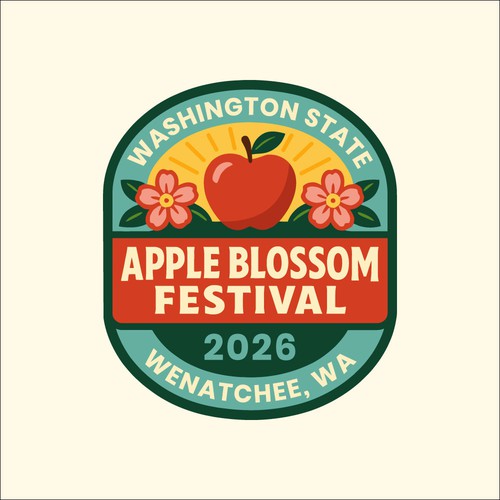 Logo Design For Washington State Apple Blossom Festival