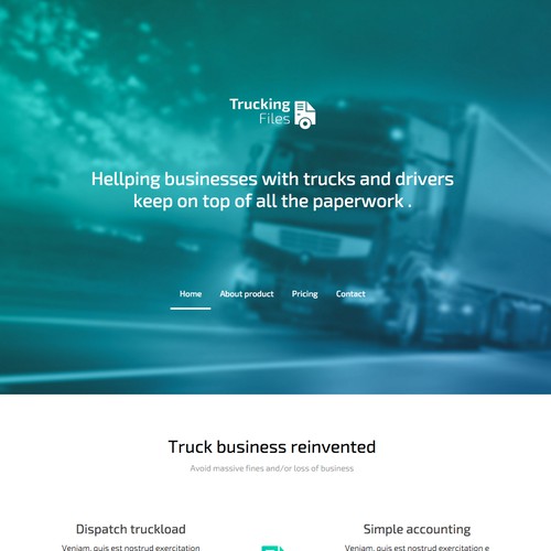 Trucking Files Landing Page