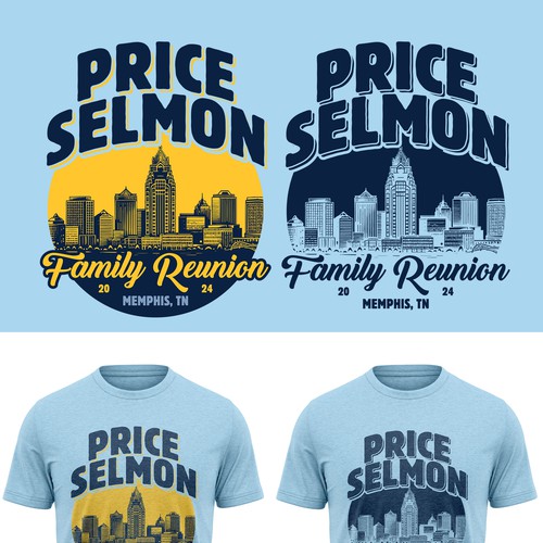 Price Selmon Family Reunion T-shirt Design