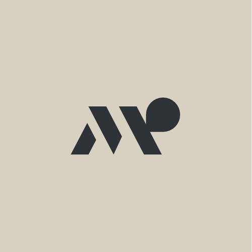 Abstract M and P letter-mark logo