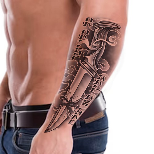 Create a meaningful tattoo of broken blade