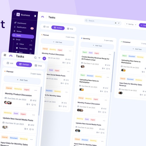 Task Management sharePoint Dashboard Design