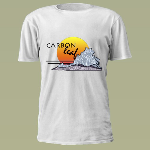 Design a "Virginia" T-SHIRT GRAPHIC for indie folk/rock band Carbon Leaf