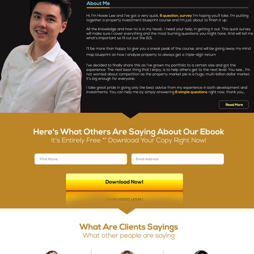 Homepage design for property