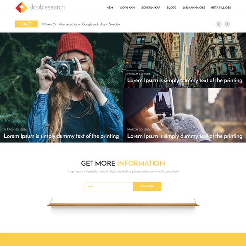 Doublesearch homepage design