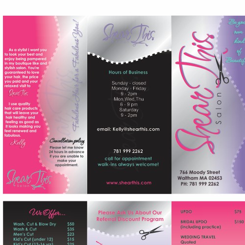 New brochure design wanted for Shear This Salon