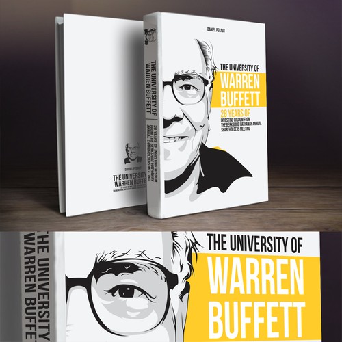 Illustrate an Eye-Catching Book Cover for "The University of WarrenBuffett"