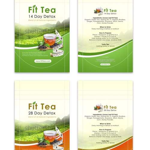 Fit Tea Product Packaging