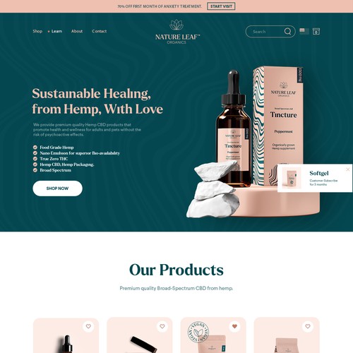  Website Design for Premium Quality CBD Products