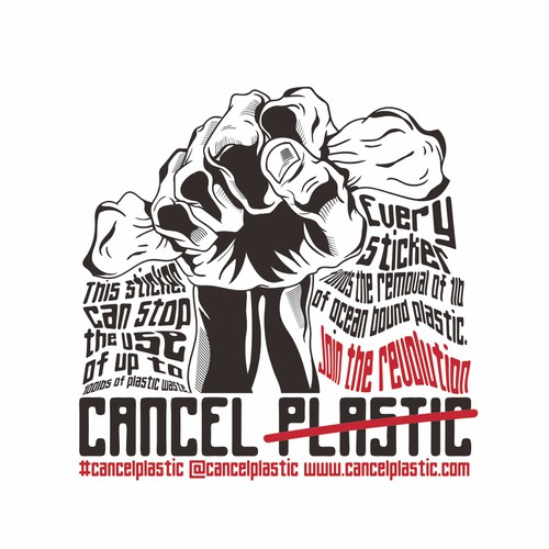 Cancel Plastic Sticker