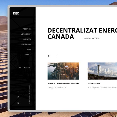 Redesign our website - Decentralised Energy Canada