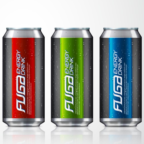 Create the next product label for Fuga Energy Drink