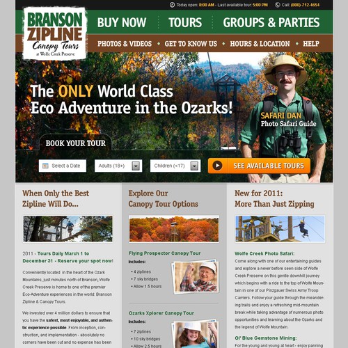 Branson Zipline Needs a New Website