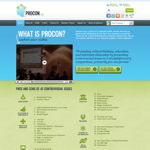 ProCon.org needs a new website design