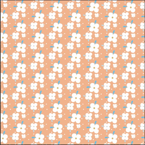 Apricot and Flowers