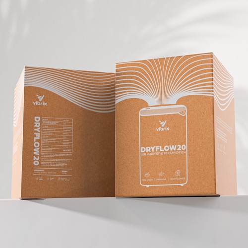 Sleek, Airflow-Inspired box for a Premium Home Climate Solutions Brand