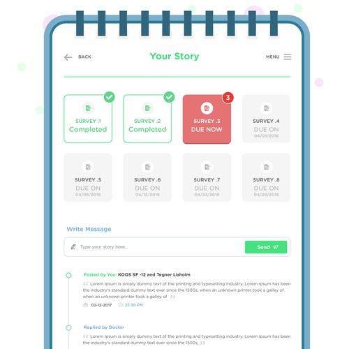 Story Page for Patient