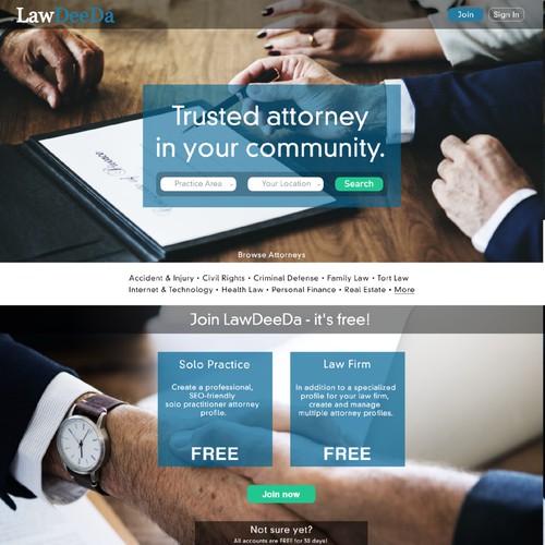 Page design - attorney