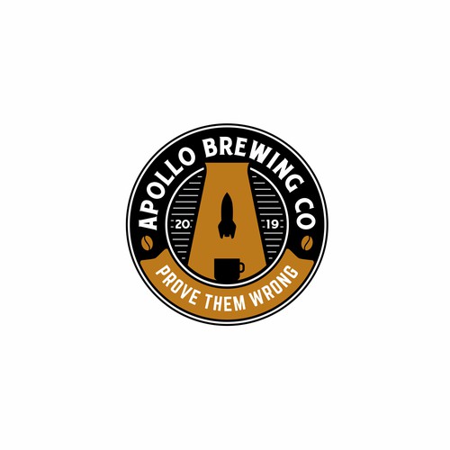 Bold vintage logo for Apollo Brewing Co.