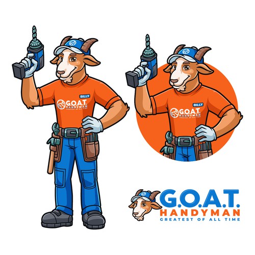 Goat character for mascot logo