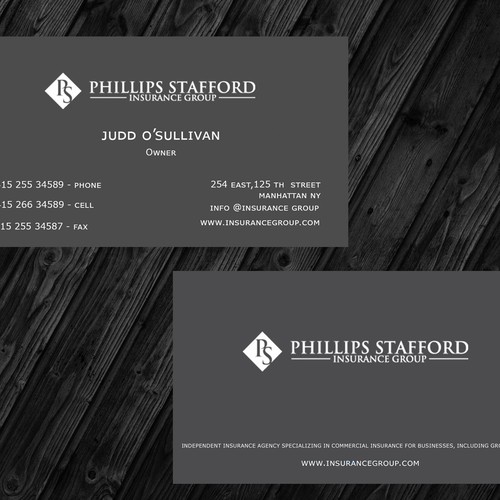 Create a professional modern business card design for a B2B startup