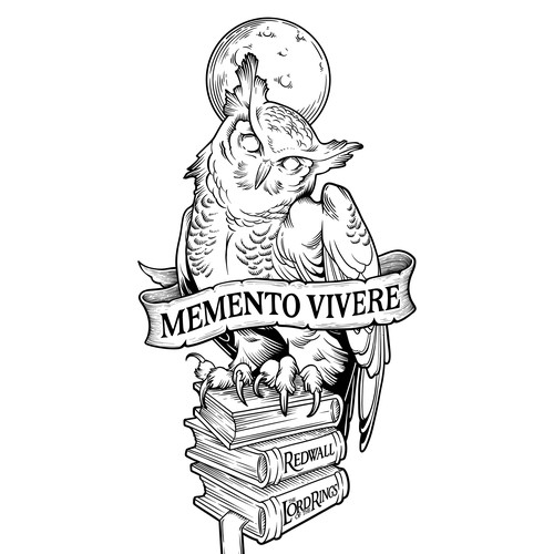 Gothic Engraving Owl Design