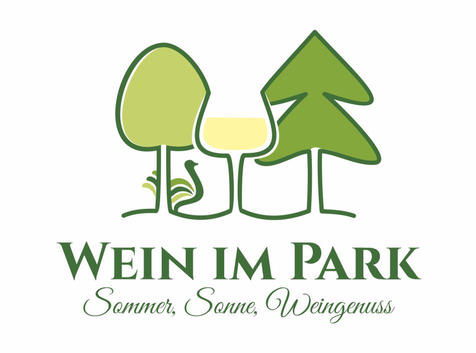 Logo und Farbschema für die Veranstaltung "Wein im Park"