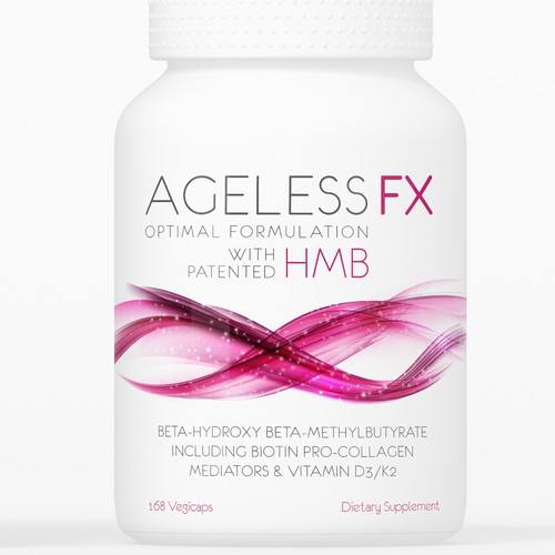 Anti-aging nutritional supplement product label