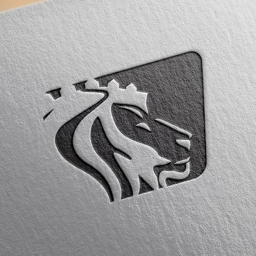 Logo design for a real estate company...lion as one of the elements requested by a client.